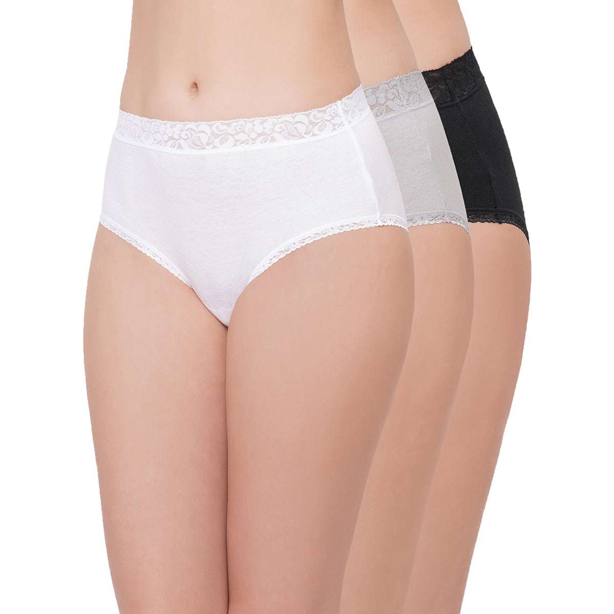 Missy Pack Mid Waist Medium Coverage Everyday Wear Pack of 3 Hipster Panty